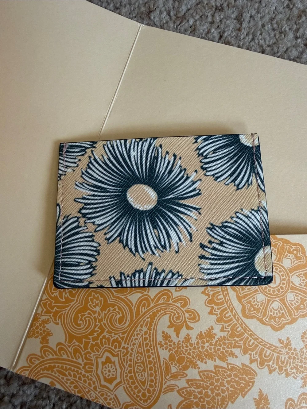 Free People Multicolor Patterned Card Holder - Teal, Purple, Yellow